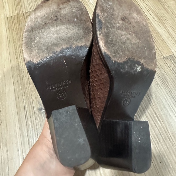 All saints  Jackson leather mules sz 8  good condition - Picture 7 of 10